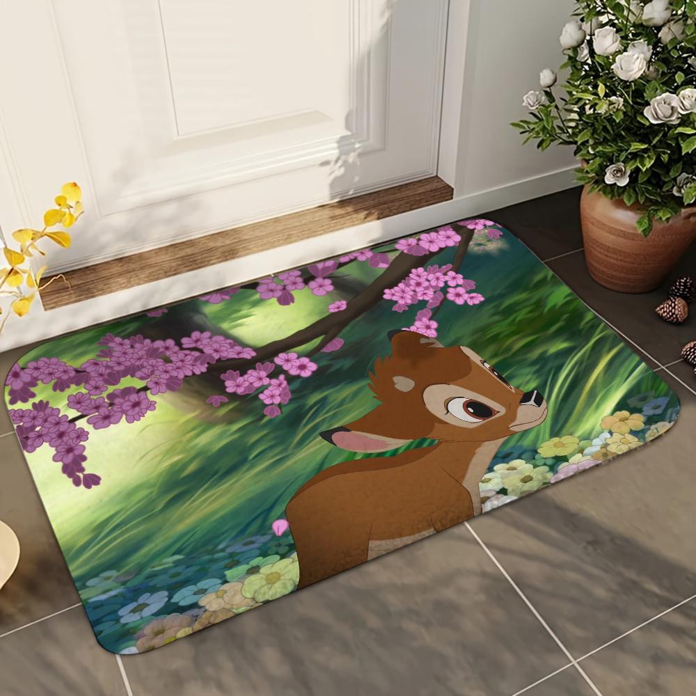 1pc  Disney Bambi Bathroom Absorbent Mats Anti-Slip Mats Home Decor Supplies Carpets Home Kitchen Floor Mats