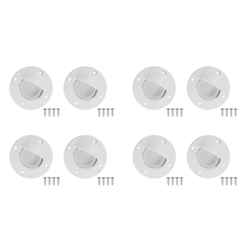 Hot Selling-8X Universal White Nylon Marine Boat Transom Deck Mount Drain Scupper Valve Screw Cap Bung Stopper,8X Universal Whit белый