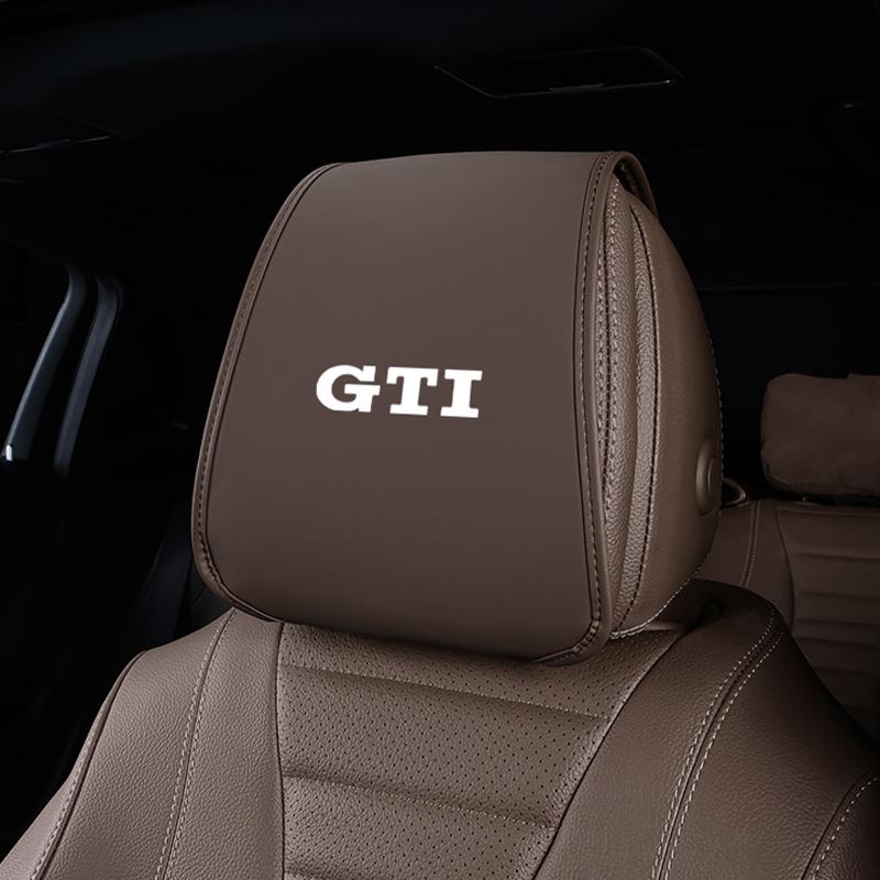 Car Decal Volkswagen Car Pillowcase Car Supplies Leather Headrest Cover For VW Golf GTI Polo Phaeton Anti Fouling Decoration Mat zj7