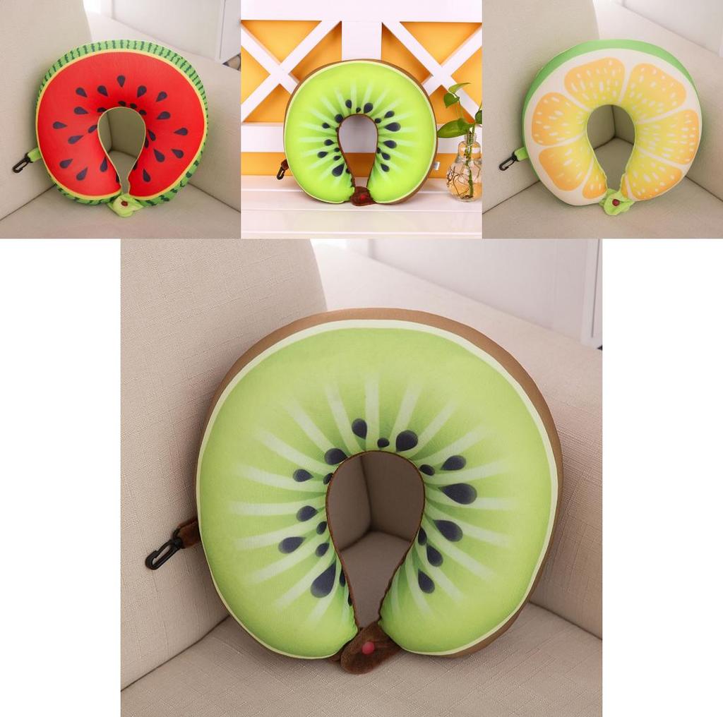 Fruit Shaped Plush Neck Pillow With Foam Beads For Home Office Decor Gift