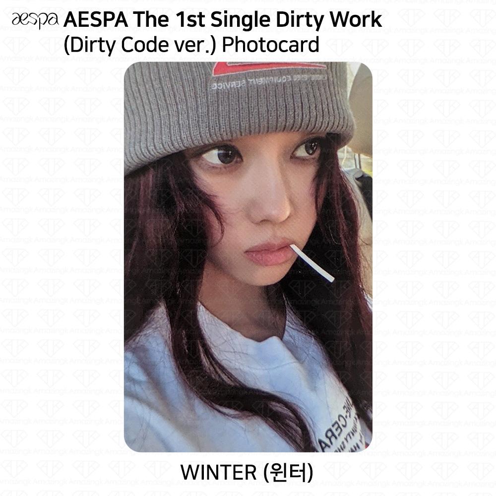 aespa 1. kislemezalbum Dirty Work Dirty Worker / Code / Case ver. Hivatalos fotókártya