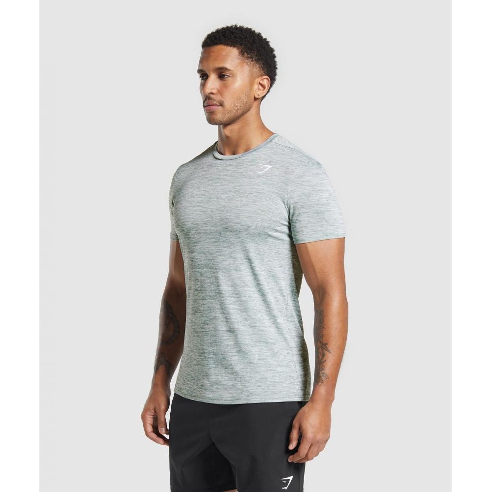 Gymshark Arrival Marl T shirT celesTe Blue whiTe Marl A2a1i Udl6