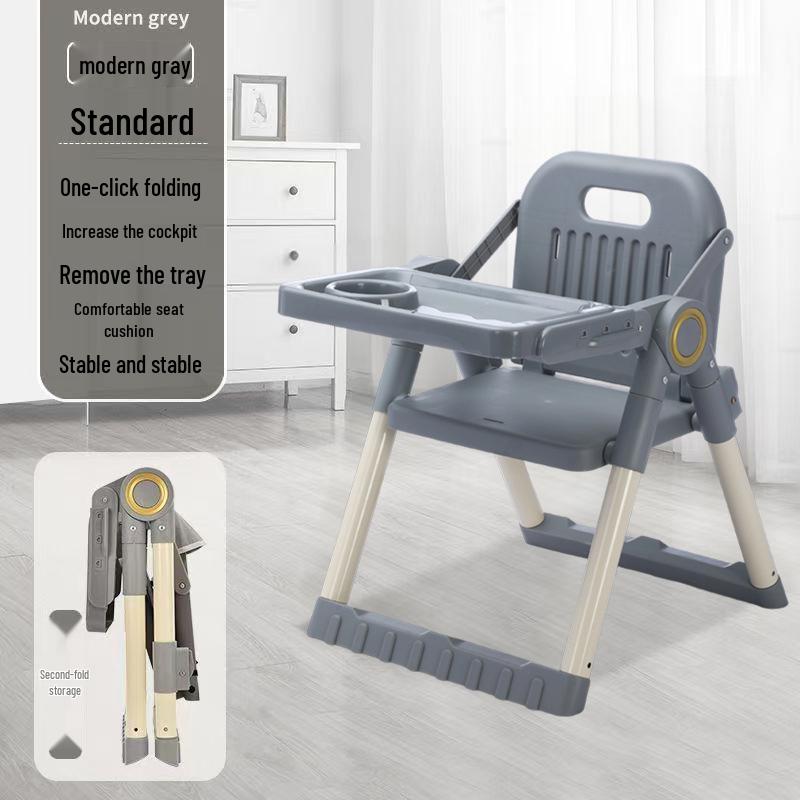 Compact Foldable Baby High Chair: Multifunctional, Portable Dining Seat for Infants and Toddlers