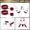 Adult Handcuffs Open Thigh Sex Toys Bra Lift Bondage Gear  Sex Restraint Toy Collar Leash Leg Cuffs Couple Lover Erotic Game