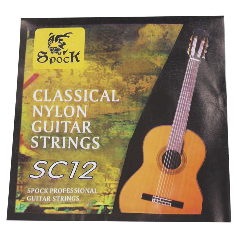 6 Pcs Guitar Strings Set Nylon Silver Plating Super Light for Classic Acoustic Guitar