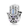 Inlaid Zircon Classical Charm Beads 925 Silver Crown Palm Heart Shaped Charms for Women Fine DIY Birthday Jewelry Gifts