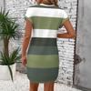New summer casual style European and American casual women's clothing milk silk pullover round neck dress commuter