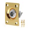 Guitar Input Output Jack Socket Plate Rectangular 1/4 Inch (6.35mm) with Mounting Screws for Electric Guitar Bass Parts