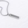 3D Titanium Steel Long Bar Men's Hip Hop Necklace - Stainless Steel Couple Pendant Jewelry