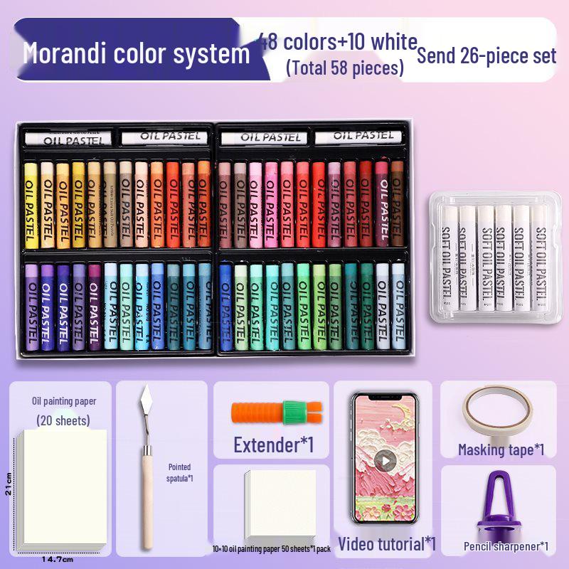 Super Soft Oil Pastel Set with Brush & Scraper Tools - Perfect Crayons for Kids' Birthday Gifts & DIY Projects