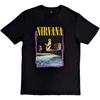 Nirvana T Shirt Stage Jump Band Logo New Official Mens Black