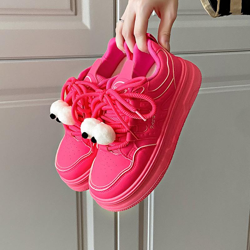 2025 Little White Shoes Children's Autumn New Korean Version Ins Female Students' Leisure Sports Versatile Board Shoes Street Shooting YM28