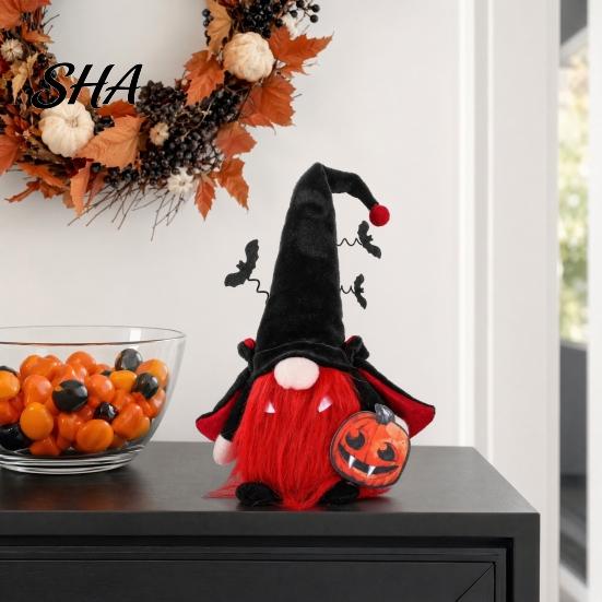 Durable Halloween Decor Gnome Decor, Faceless Vampire Bat Doll Figurine for Shelf Table, Spooky Festive Decorations Cute Ornament Party Home, Trick or