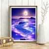 Full Square Round Diamond Painting Moon Landscape Mosaic Seaside Fantasy Embroidery Home Decor