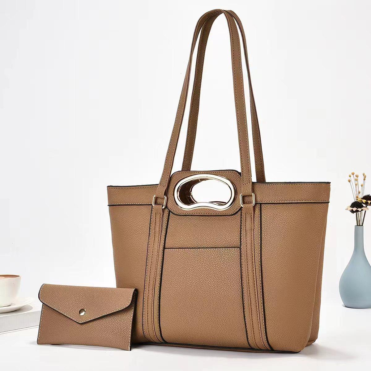 Latest Female Bucket Bag Spliced Tote Bag Women s Fashionable One-shoulder Crossbody Bag Atmospheric Everything Fashionable .