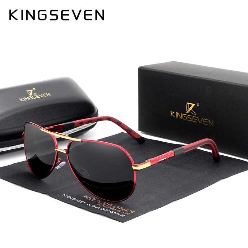 Kingseven Aluminium Magnesium Solbriller Polarized Menn Belegg Speil Briller Mann Briller