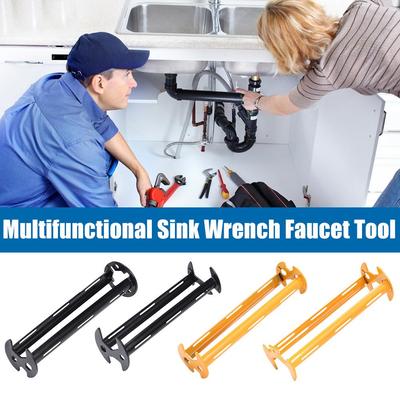 5-in-1 Sink Wrench Multifunctional Carbon Steel Faucet Key Plumbing Pipe Wrench Bathroom Kitchen Sink Repair Set Hardware Tools