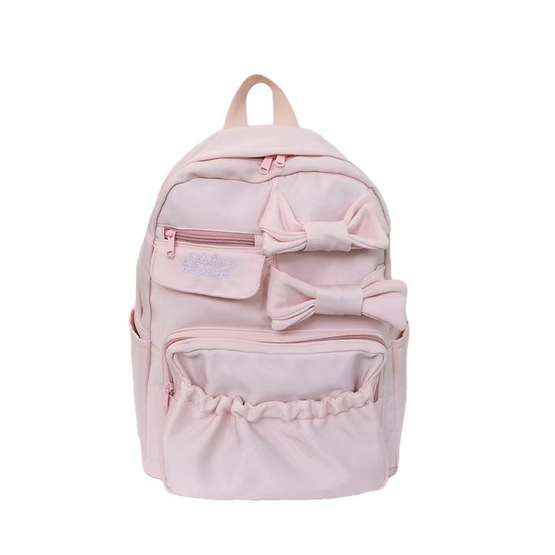 Schoolbag Japanese ins schoolbag female junior high school female college student high value backpack new bag bow backpack tide
