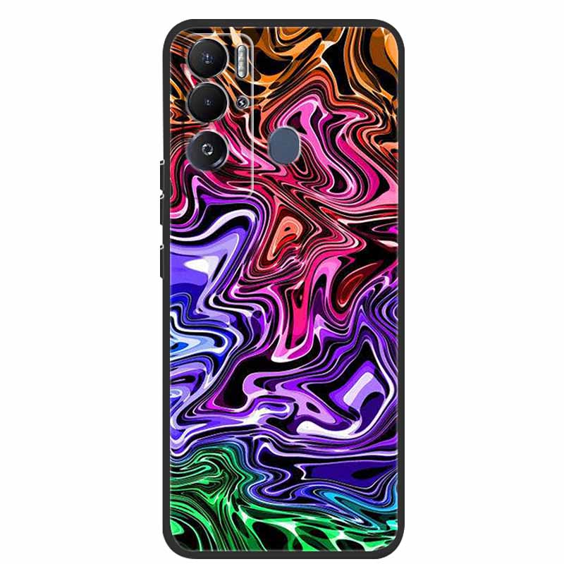 For Tecno Pova Neo Case Marble Soft Silicone Back Cover Phone Case for Tecno Pova Neo Bumper Coque LE6 Shockproof PovaNeo Funda