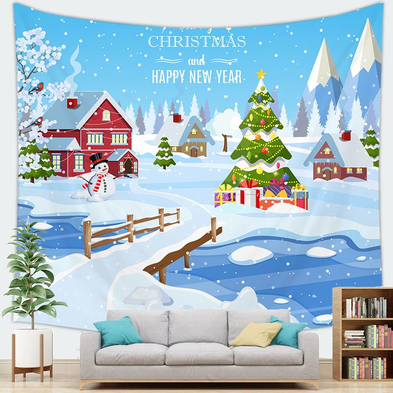 Merry Christmas English Decoration Christmas Hanging Cloth Tapestry Wall Hanging