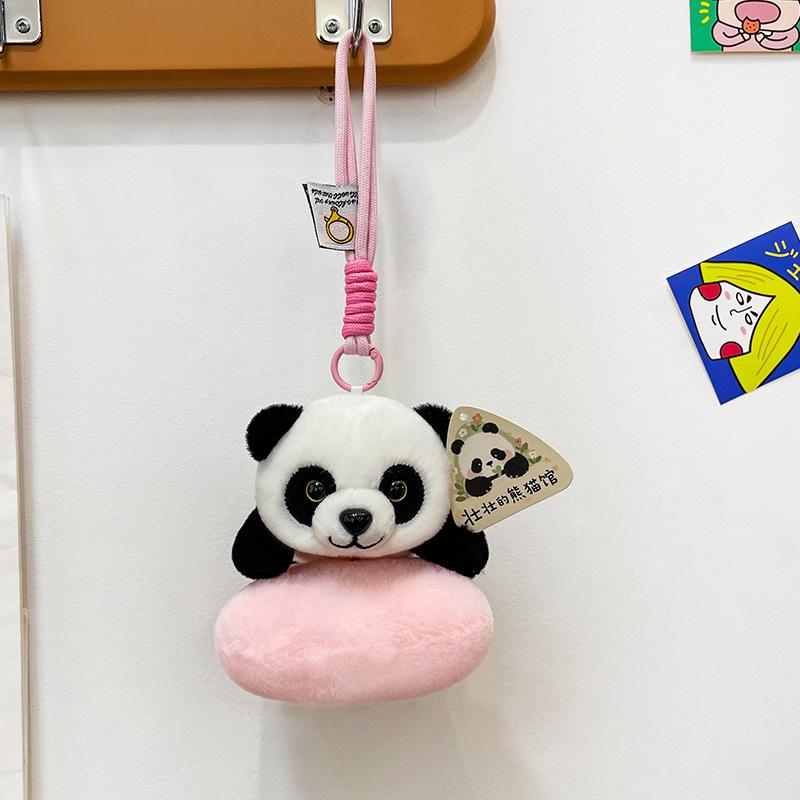 Cute Panda Plush Toy Keychain - Multi-Style Backpack Accessory and Gift