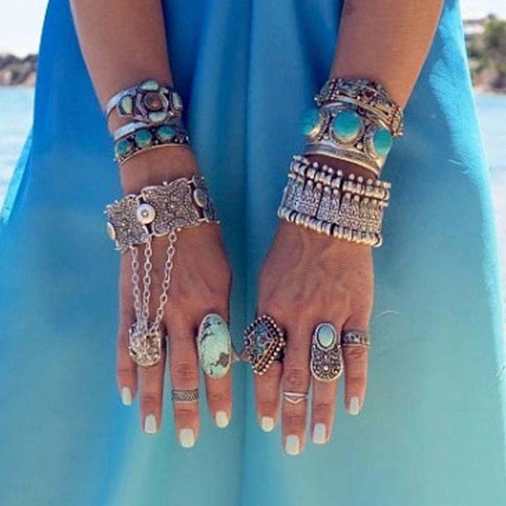 Münzanhänger Vintage Armband Afghanischer Stil Ethnische Armbänder Trendiges Boho Armband Strandparty