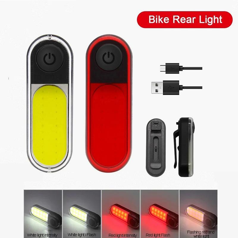 Bicycle Taillights Type-C Super Bright Road Bike Rear Lights Waterproof USB Rechargeable Cycling MTB Lamp