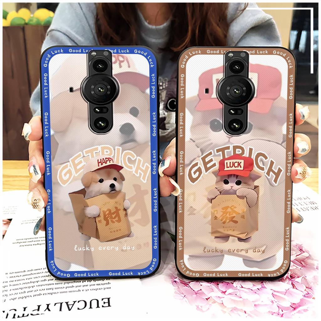 Phone Pouch Silicone Phone Case For Sony Xperia Pro-I Graffiti Full Wrap Anti-dust Protective Soft Case Cute Waterproof