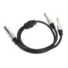 6.35mm Splitter Y Cable Mono Female To Dual Male 1 4 Inch Splitter Cord for Amplifier Microphone Speaker 1.6ft