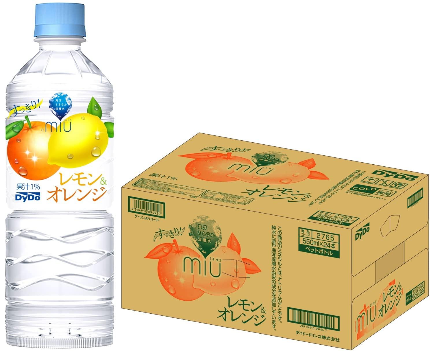 

DyDo Miu Lemon Orange 550 мл x 24 пластиковых флакона &