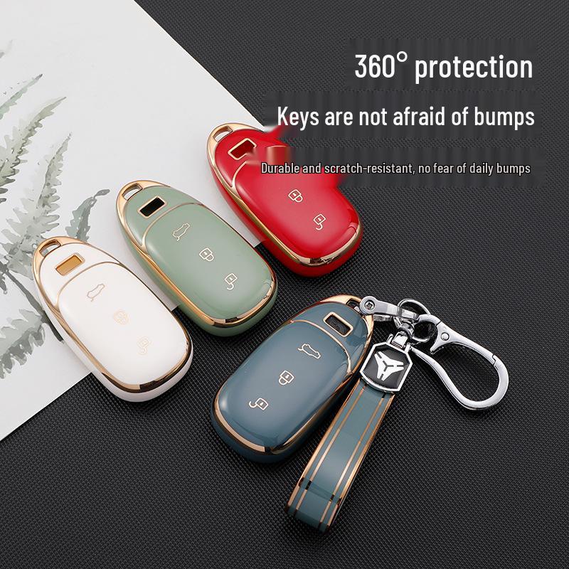 2021 Ideal One Key High-End TPU Goldrand Auto-Fernbedienung Schutzhülle