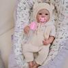 Real Looking Reborn Baby Girl Doll Bettie 18'' 48cm Full Body Silicone Vinyl Simulation Doll Handmade Exquisite 3D Painted Skin Newborn Dolls for Kids