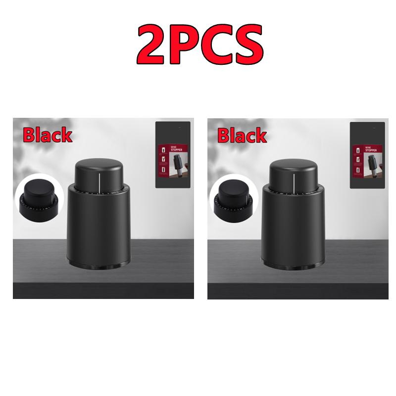 2/1PC Reusable Wine Bottle Stopper with Time Scale Record Real Vacuum Wine Stoppers Wine Preserver Corks Keep Fresh Wine Lovers