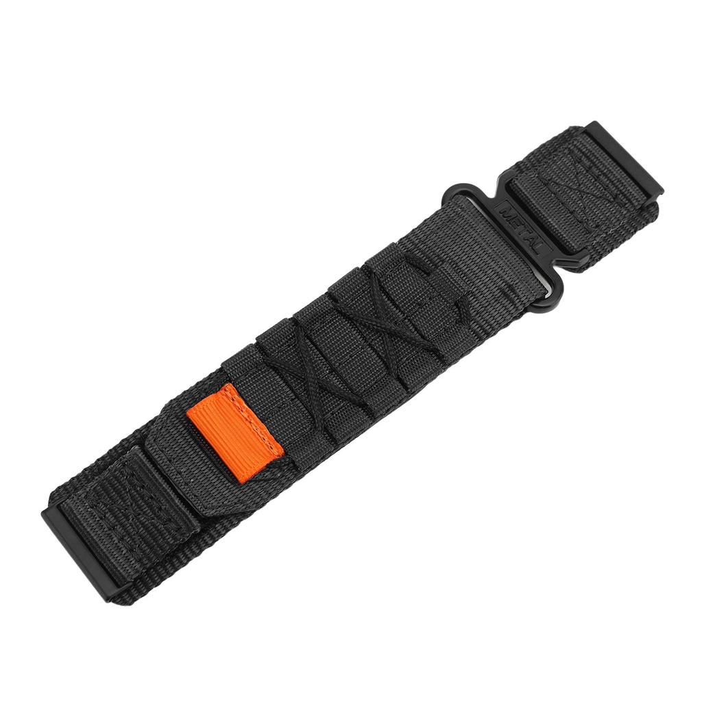 24mm Nylon Watch Strap Smart Watch Band Replacement Sport Watch Wristband for 9 Baro/ 9/7/D5i Black