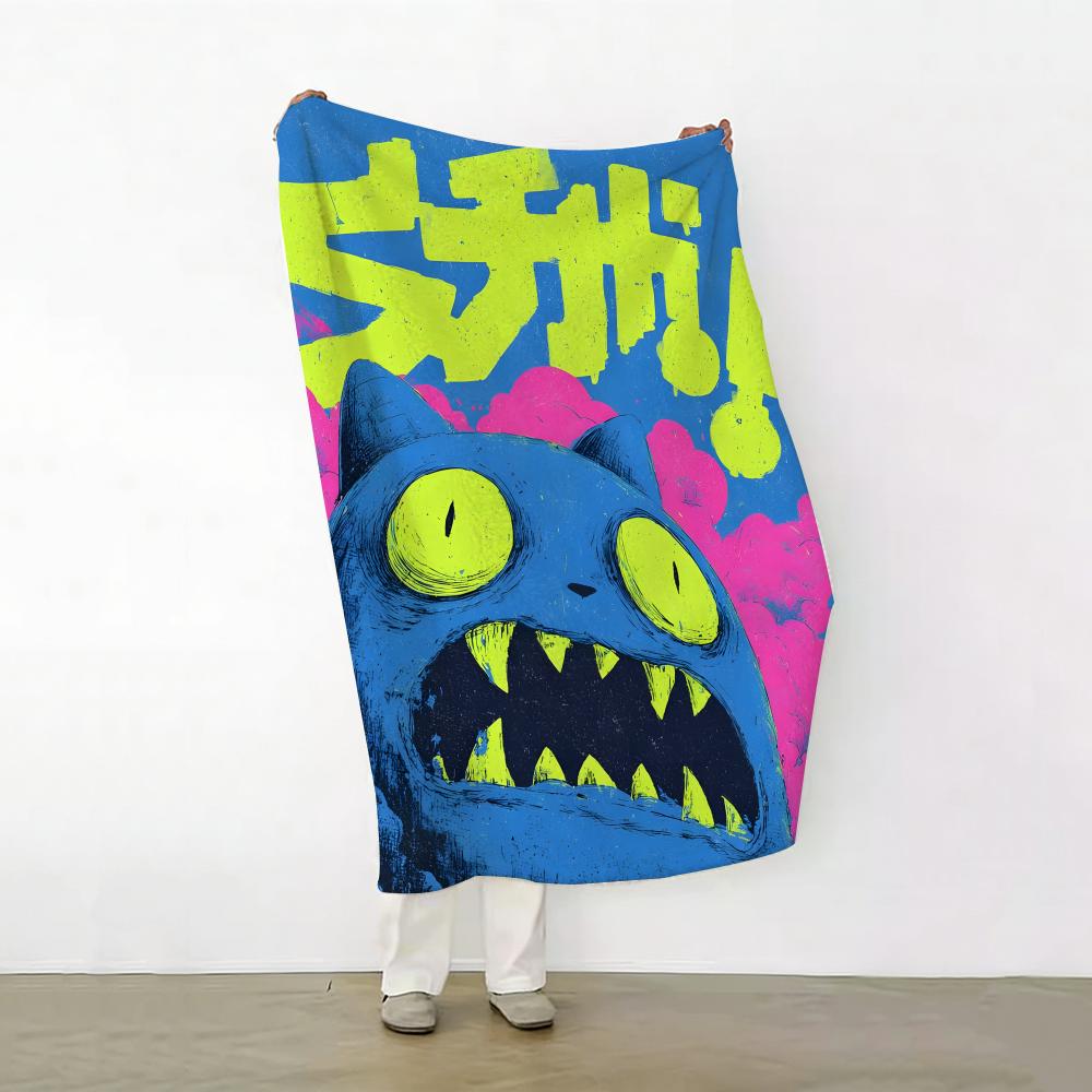 art Zine punk k Throw Soft Warm Flannel Fleece Throw Blanket for Sofa Bed Travel Home 75cmx90cm