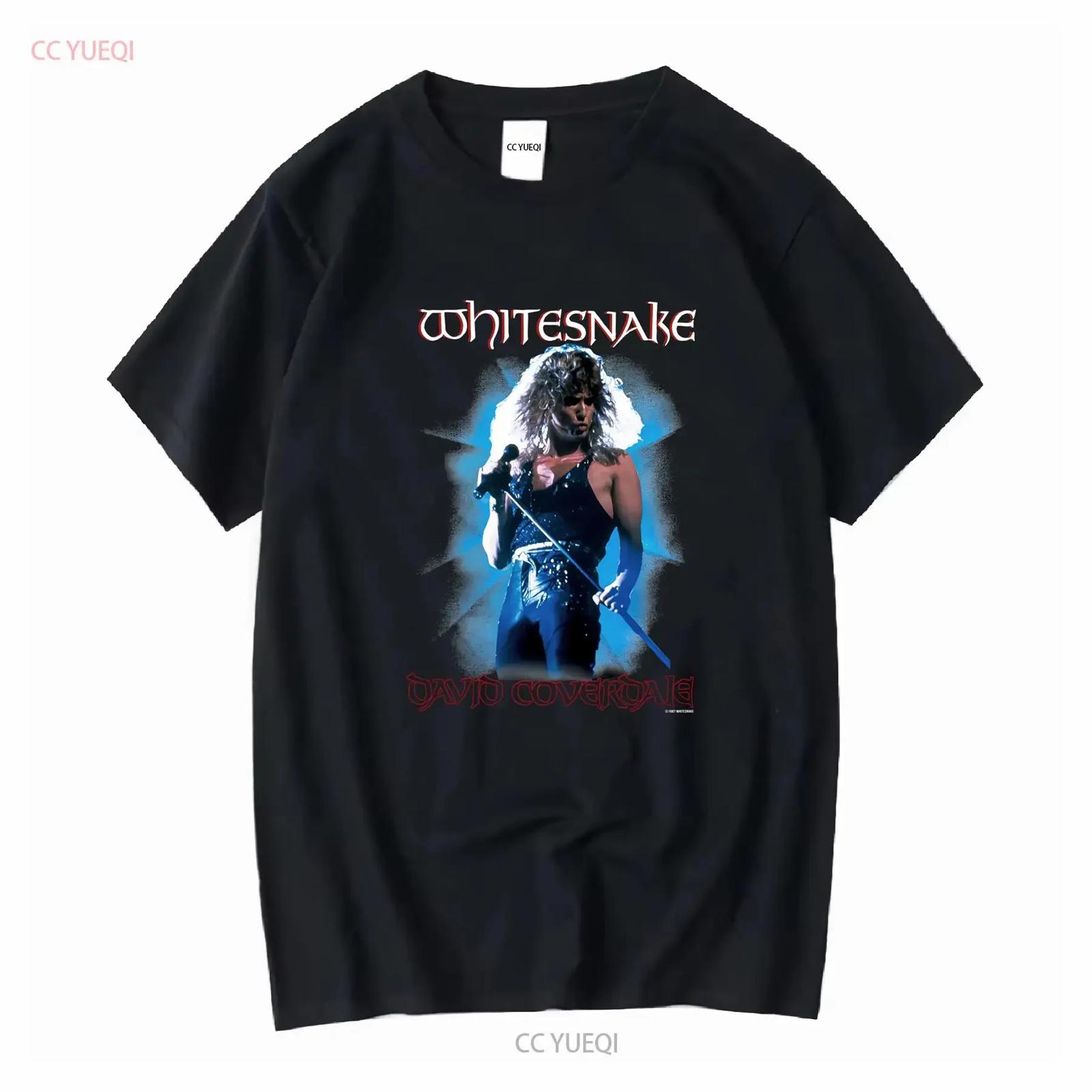 Новая футболка Whitesnake David Coverdale Band 1987 Хлопок S 5XL BI04_07 винтажная стираная универсальная модная дышащая S разноцветный