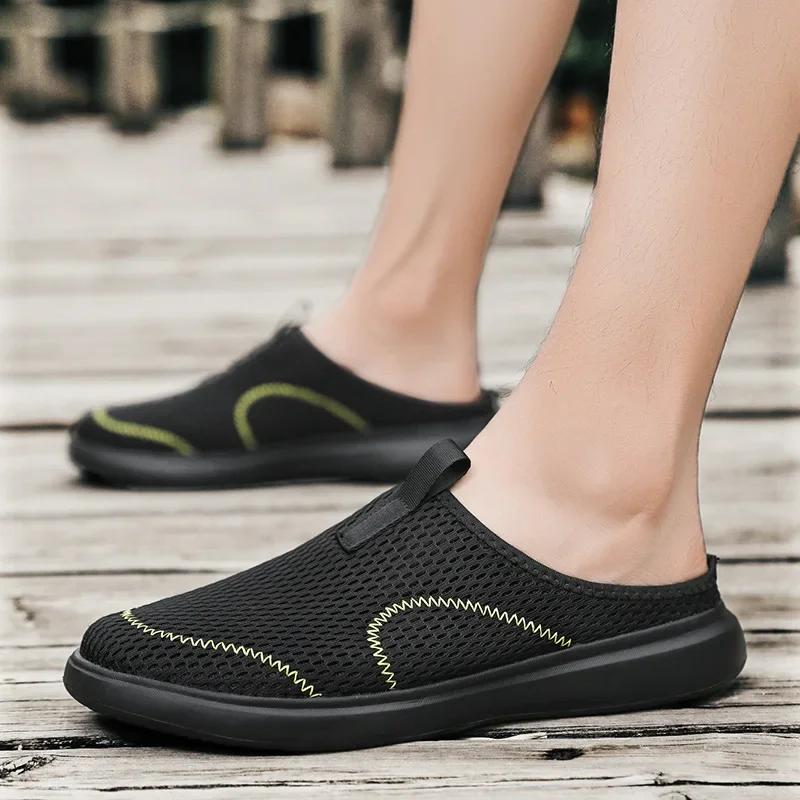 2024 Hombre Sneaker Soft Indoor Home Slides Man Non-slip Summer Outdoor Beach Sandals Flip Flops Male Footwear Big Size 48
