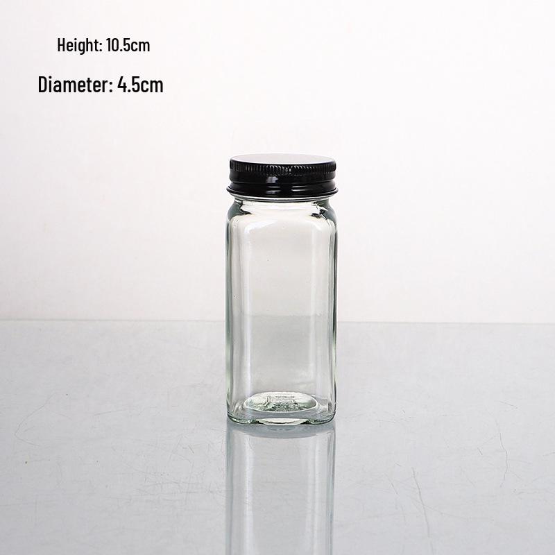 Bamboo Lid Glass Spice Jar with Flip-Top