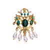 Palast Smaragd Westlicher Stil Barock Accessoires Brosche