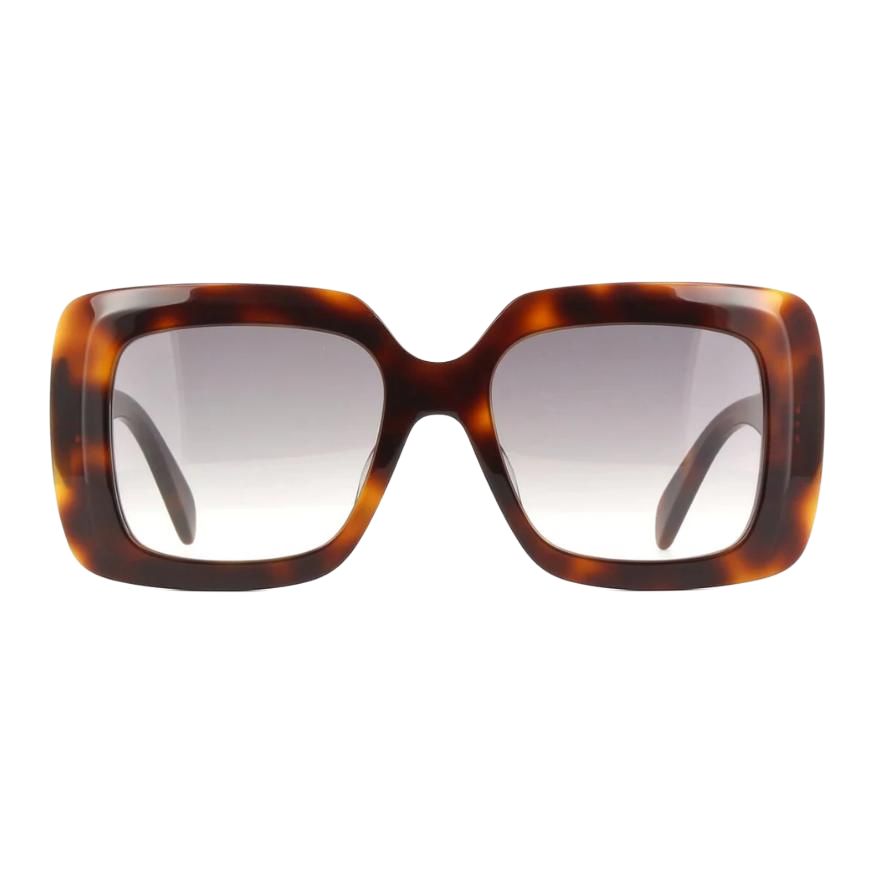 Celine Gradient Lens Acetate Square Sunglasses Women Sunglasses Tortoise CL40263I5453B