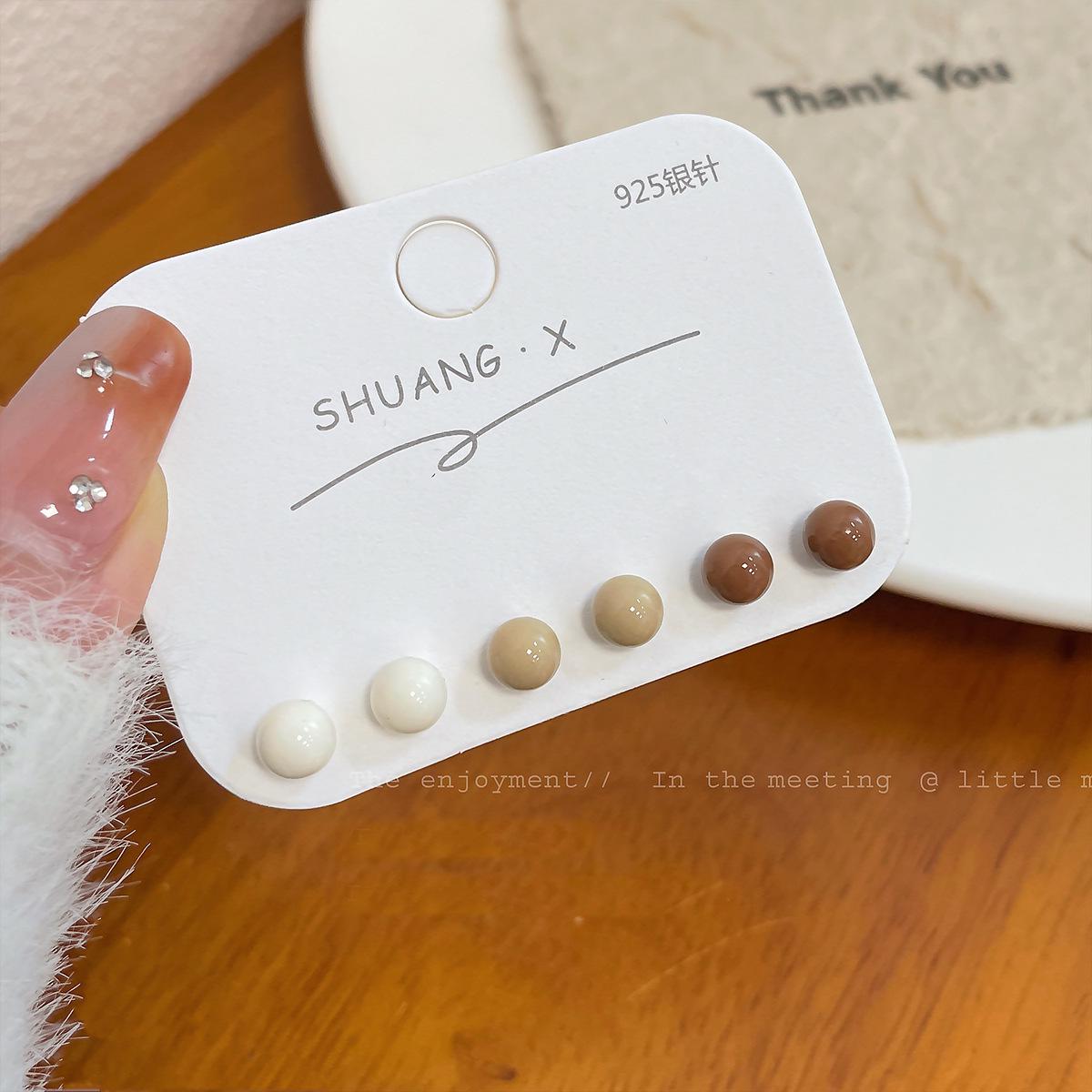 

«Набор сережек с мультяшным котом осень/зима»: 7 универсальных, симпатичных и красочных изделий с серебряными спицами для женщин/студенток