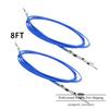 Outboard Inboard 2PCS 8FT 3 Shift Throttle Control Cable Universal For Yamaha