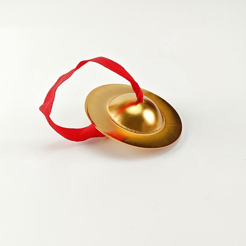 1 Pair Traditional Chinese Gong With Rope Copper Cymbal Hand Percussion Instruments For Stage Party Musical