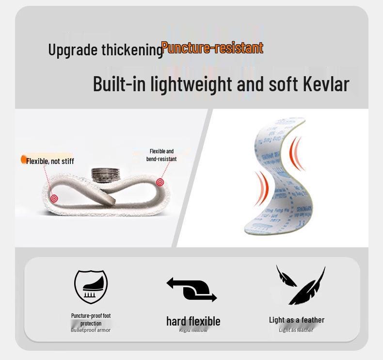 Lace-Free Men's Anti-Smash, Anti-Puncture, Breathable Safety Work Shoes with Rotary Button