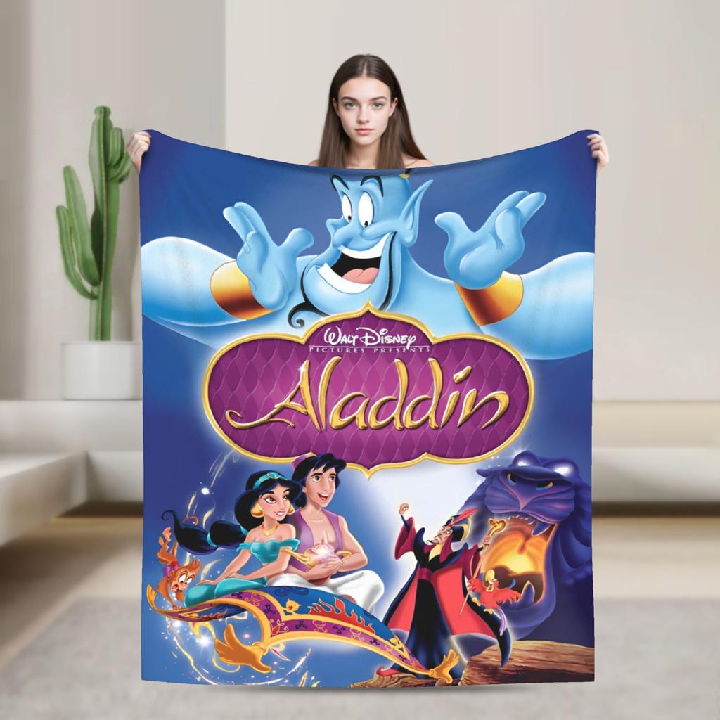 Aladdin Jasmine Cartoon Blanket Warm Fluffy Plush Throw Blanket For Couch Bed Decorative Flannel Bedspread Bed Cover