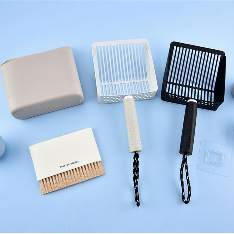 MultiPurpose Cats Litter Scoops Stainless Steel Handle for Household Cage Cleaning Litter Cleaning Tool