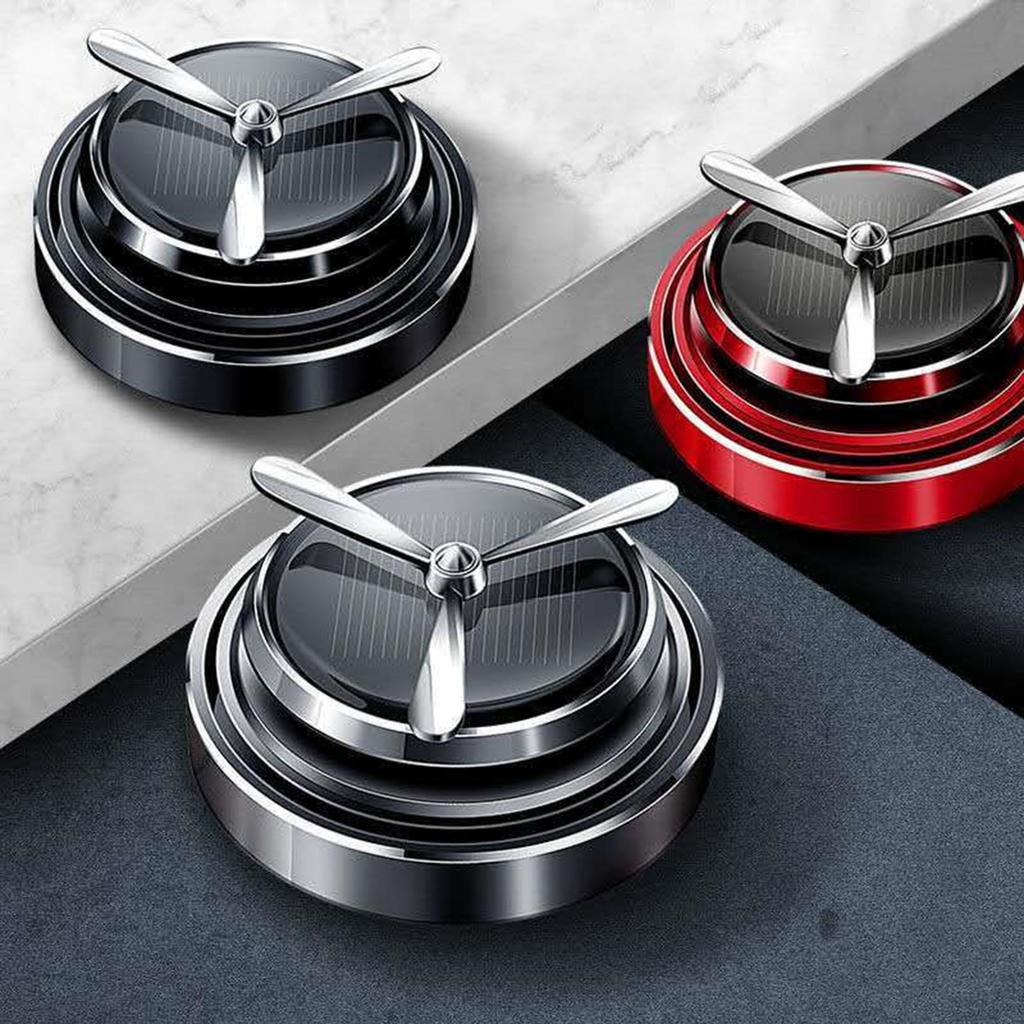 Car Scents Air Freshener Solar Powered Rotating Diffuser Accessories W/ Diffuser Chip Freshener Office Decor