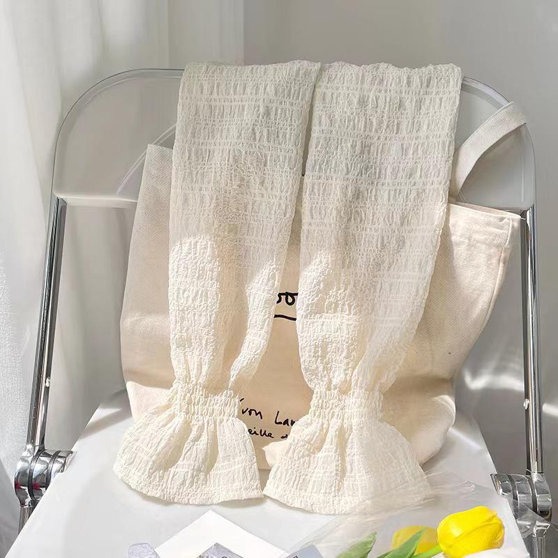 UV Protection Striped Cotton Arm Sleeves: Breathable, Loose, Long Gloves for Driving & Cycling