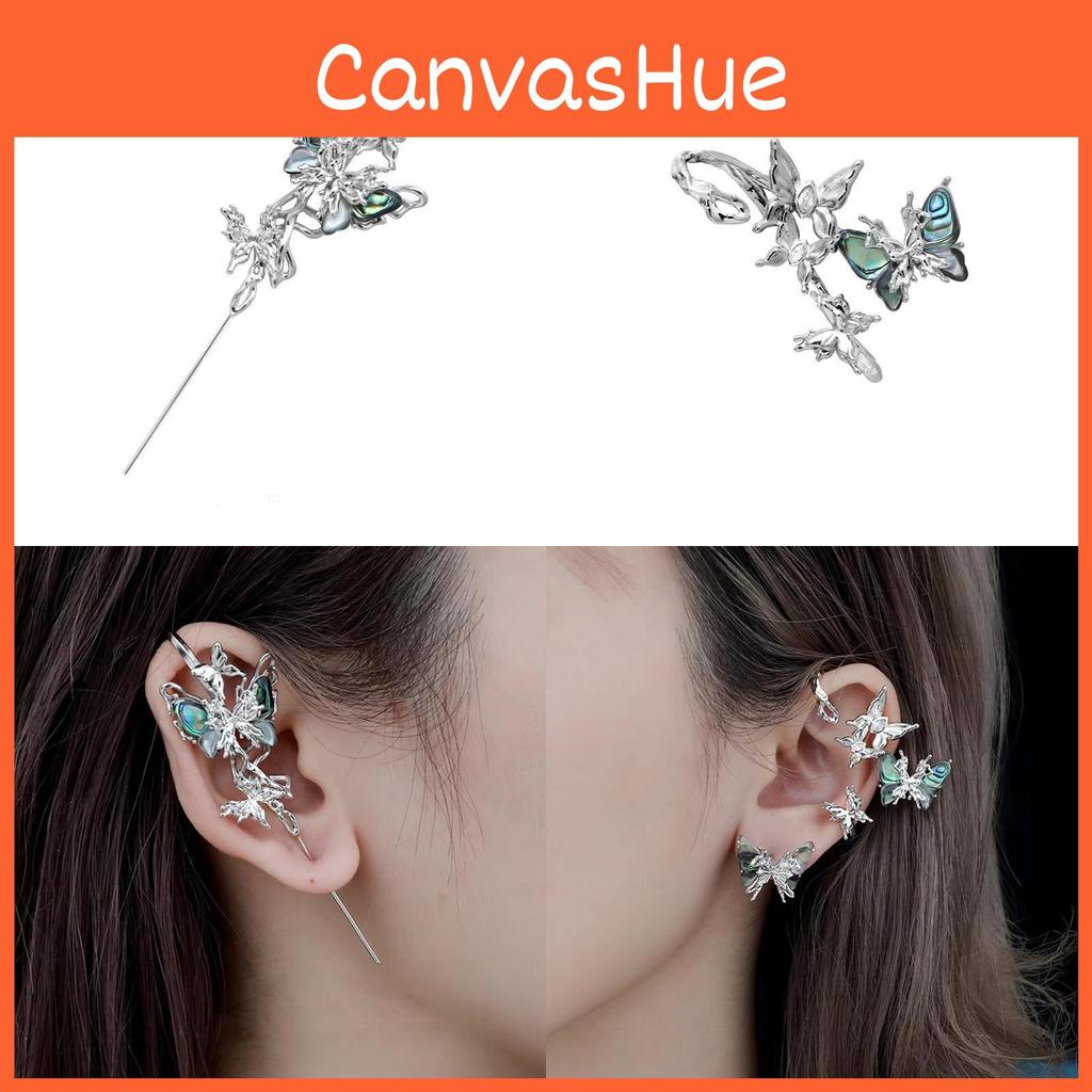 Unisex Hollow Butterfly Earrings Geometric Design Zinc Alloy Looks Trendsetting