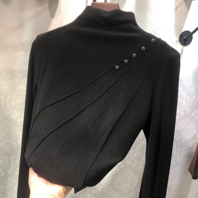 Sweater for Women Autumn Winter Thickened Pullover Warm Knitted Stretchy Long Sleeve Oversize Tops